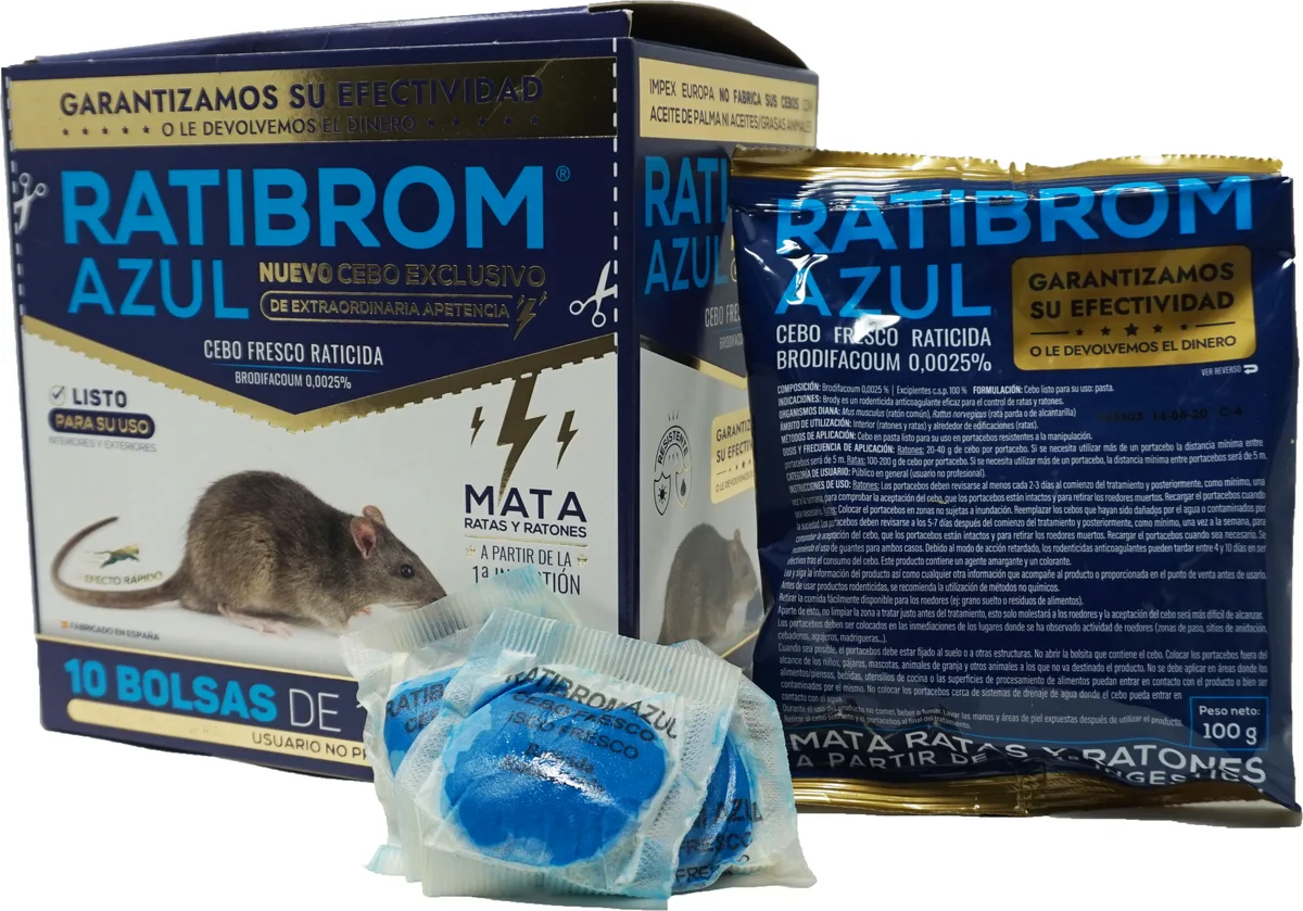 Raticida Ratibrom Azul Superapetente 100 gr — foto 2