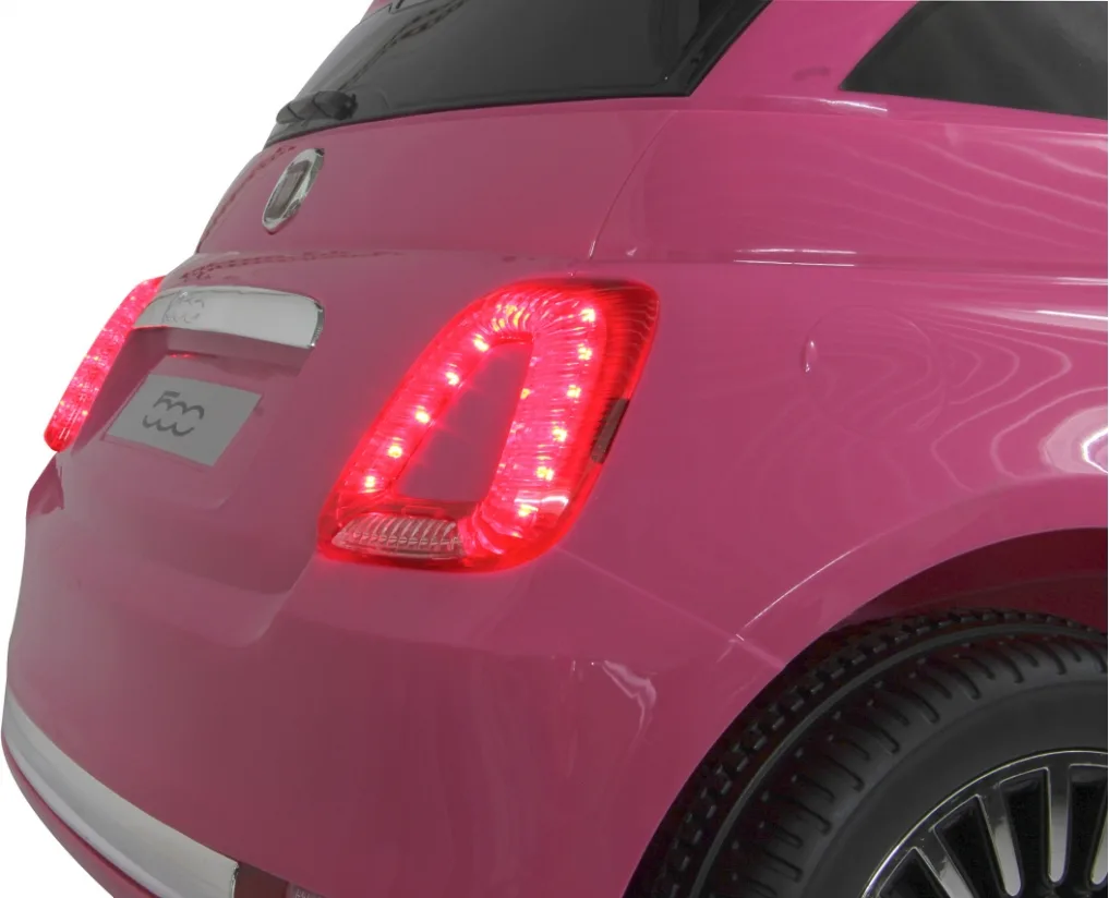 Coche Electrico Infantil Fiat 500 Fucsia 12v — foto 9