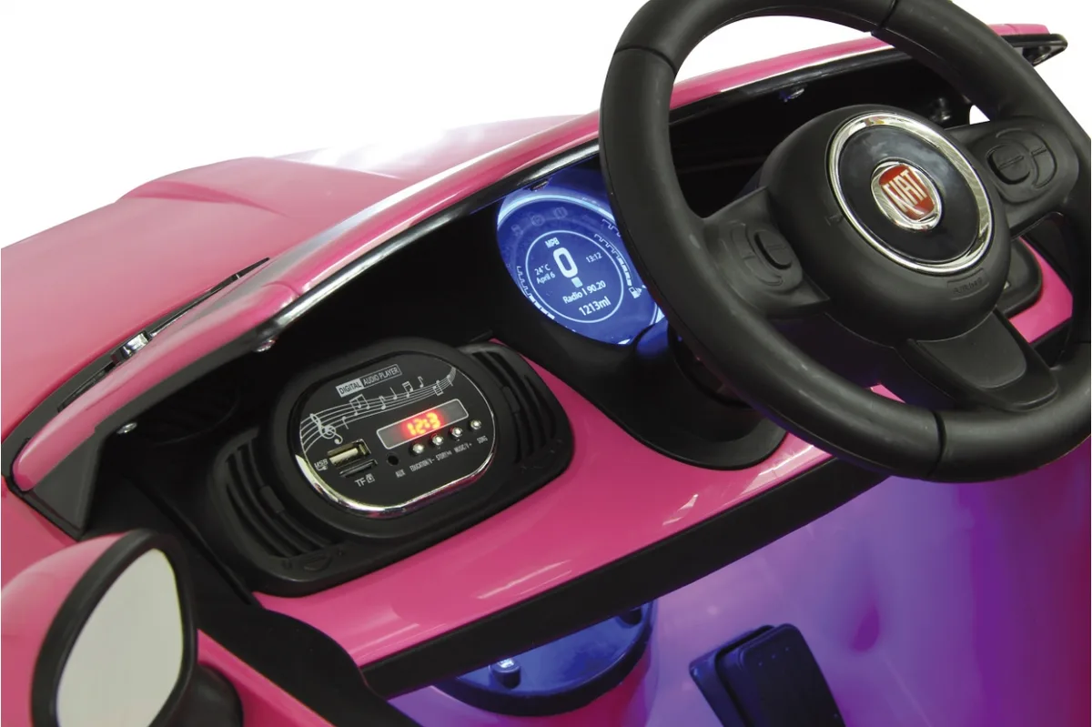Coche Electrico Infantil Fiat 500 Fucsia 12v — foto 11