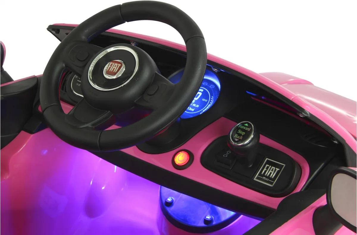 Coche Electrico Infantil Fiat 500 Fucsia 12v — foto 12