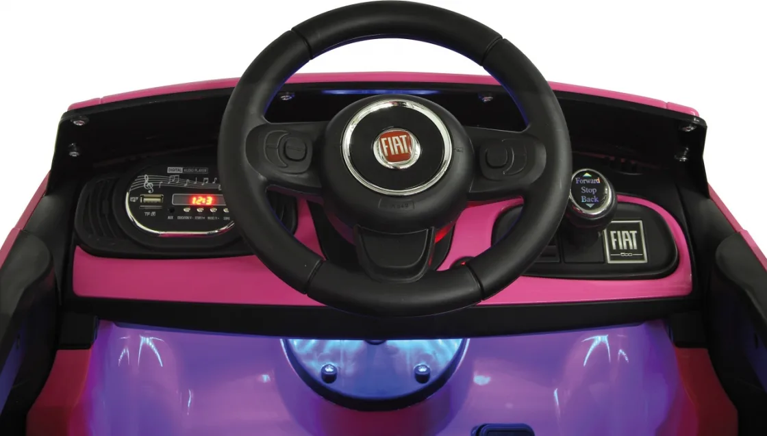 Coche Electrico Infantil Fiat 500 Fucsia 12v — foto 10