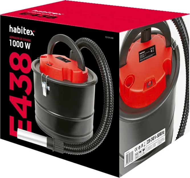 Habitex Aspirador Cenizas E438 18 litros 1000w — foto 4