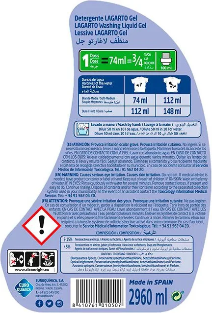 Detergente Lagarto Gel 40 Lavados — foto 2