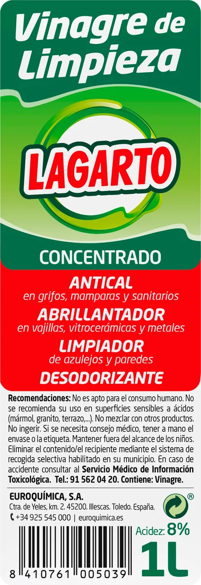 Vinagre de Limpieza Lagarto 1 litro — foto 2