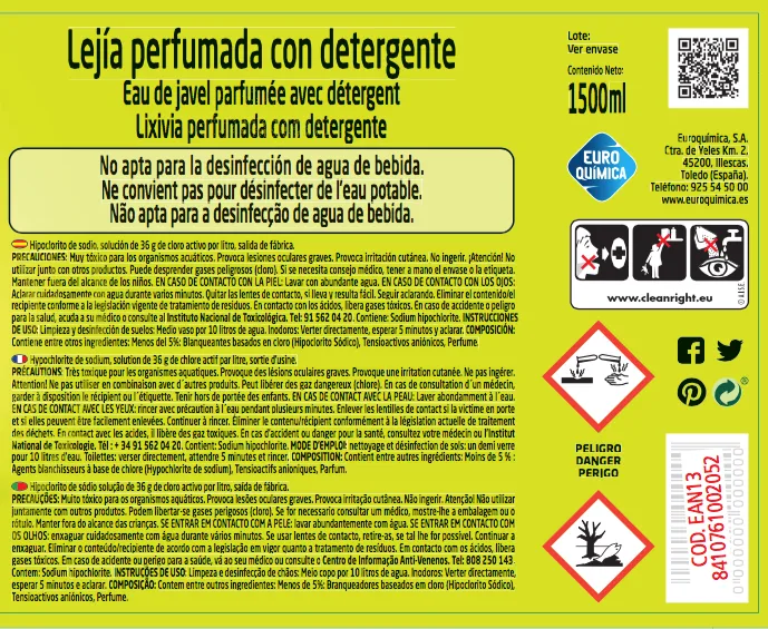 Lejia Lagarto Limon 1,5 litros — foto 3