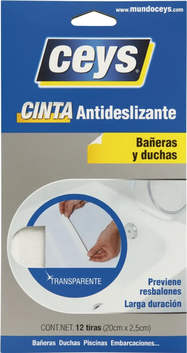 Tiras Antideslizante Bañera Transparente Ceys