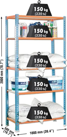 Estanteria Kit Maderclick Plus 5/500 2000x1000x500 mm. — foto 2