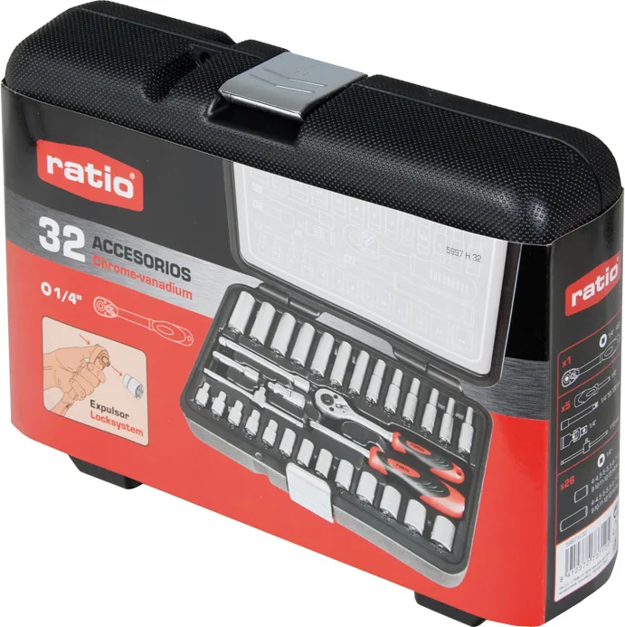 Maletin Herramientas Ratio 32 Piezas 1/4" Chr — foto 3