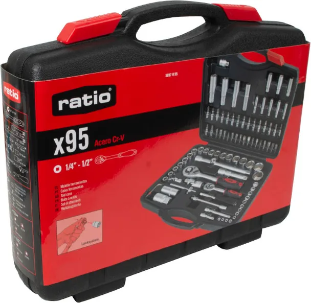 Maletin Herramientas Ratio Basic 95 Piezas 1/4"1/2"cr-v — foto 4