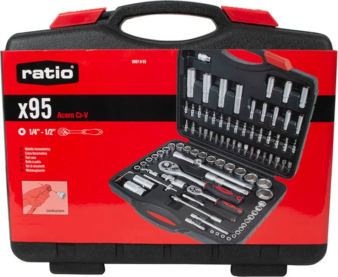 Maletin Herramientas Ratio Basic 95 Piezas 1/4"1/2"cr-v — foto 5