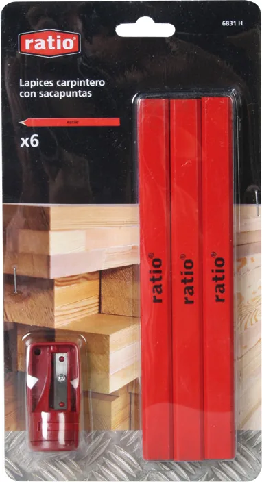 Lapices Carpintero y Sacapuntas Ratio
