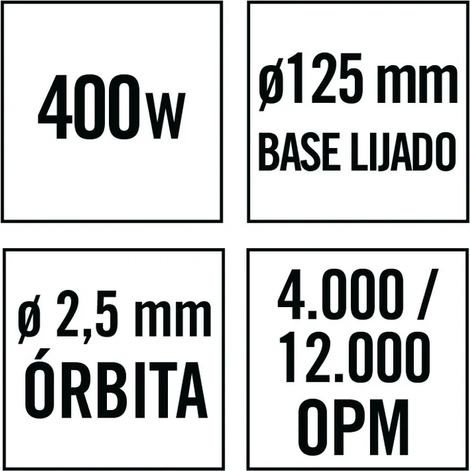 Lijadora Excentrica Ratio LR400NM  400W — foto 3