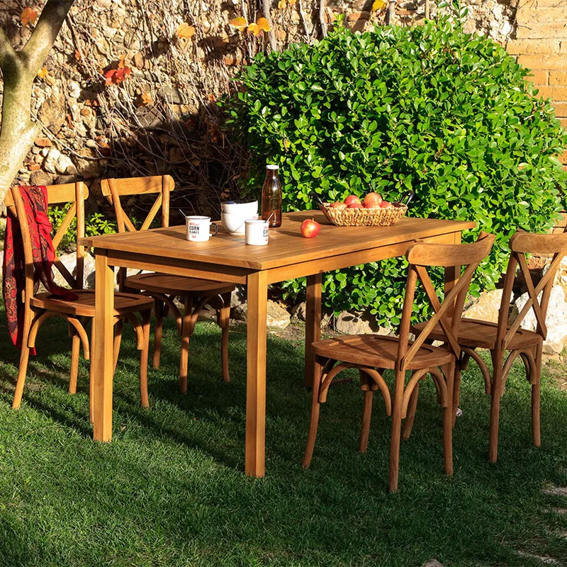 Mesa Jardín Colonial Teca — foto 3