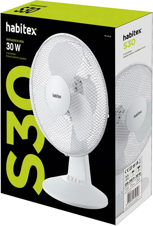 Ventilador de sobremesa HABITEX S-30 Blanco — foto 3