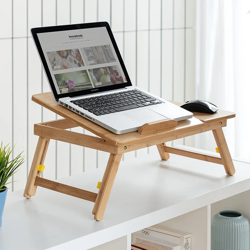 Mesa Plegable Auxiliar Bambu Lapwood — foto 7