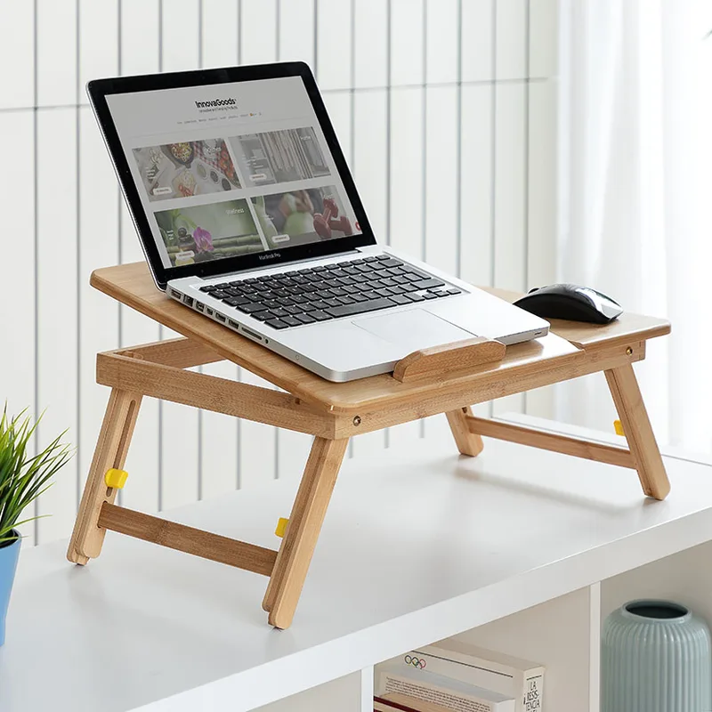 Mesa Plegable Auxiliar Bambu Lapwood — foto 6
