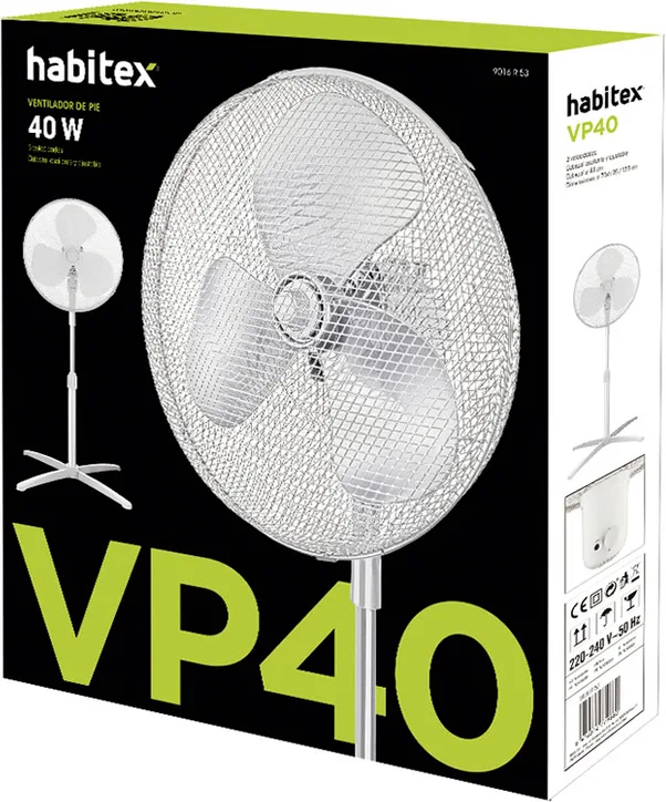Ventilador de pie Habitex VP40 Blanco — foto 3