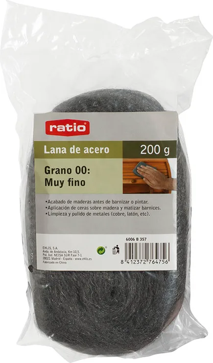 Lana de Acero Grano Muy Fino.200 gr Ratio — foto 2