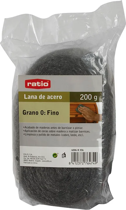 Lana de Acero Grano Fino 200 gr Ratio — foto 2