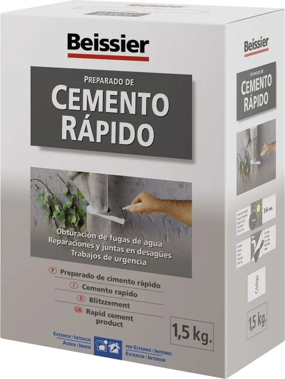 Cemento Rapido Color Gris 1,5 kg — foto 2