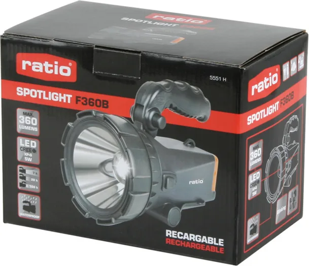 Foco Proyector linterna LED recargable RATIO Spotlight F360B — foto 5