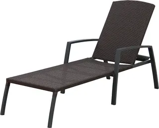 Tumbona jardin acero fibra 190x63 cm