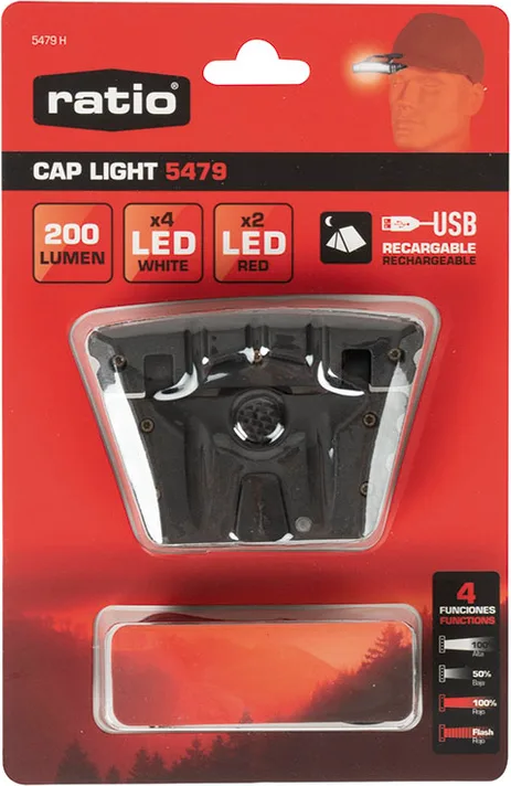 Luz Led para Gorras 200 Lumens Recargable Ratio — foto 6