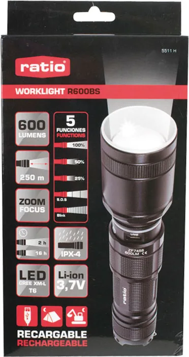 Linterna Led recargable Ratio R600BS — foto 7