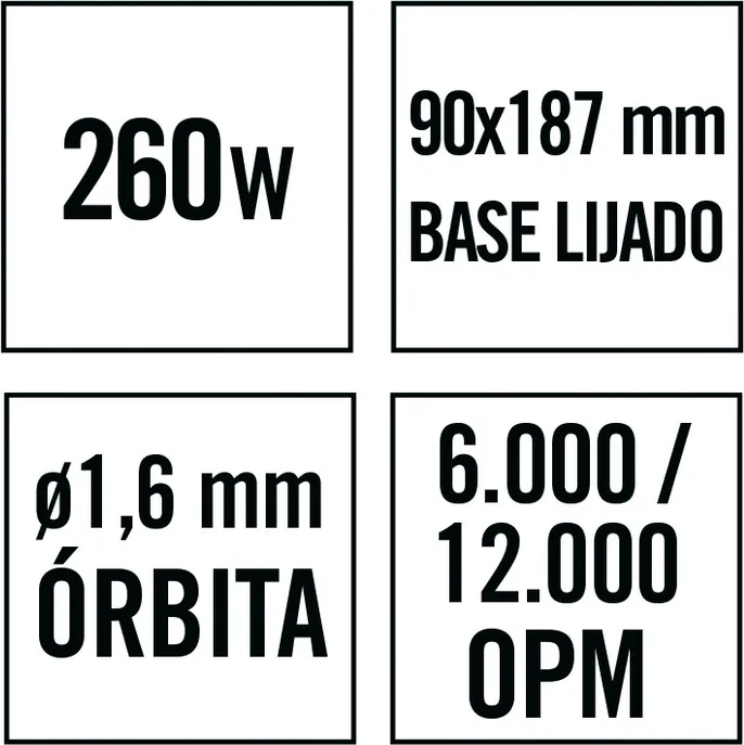 Lijadora Orbital Ratio LR260NM 260W — foto 3