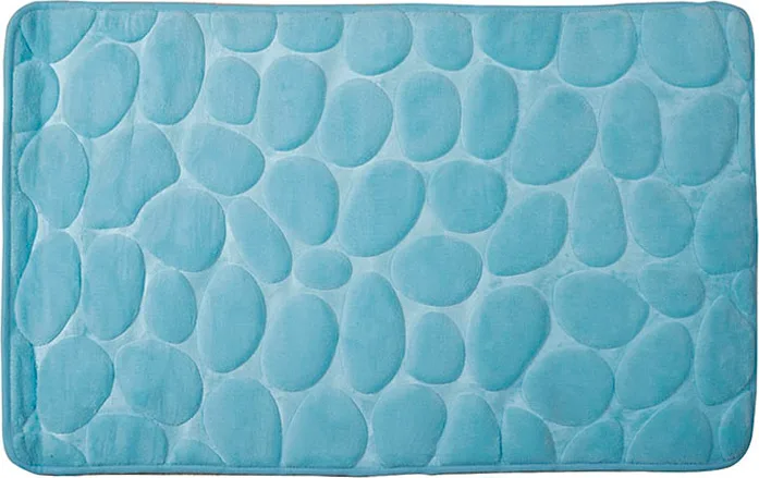 Alfombra Baño Piedras 50x80 cm Celeste — foto principal