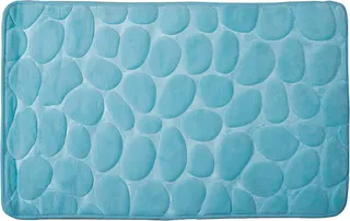Alfombra Baño Piedras 50x80 cm Celeste