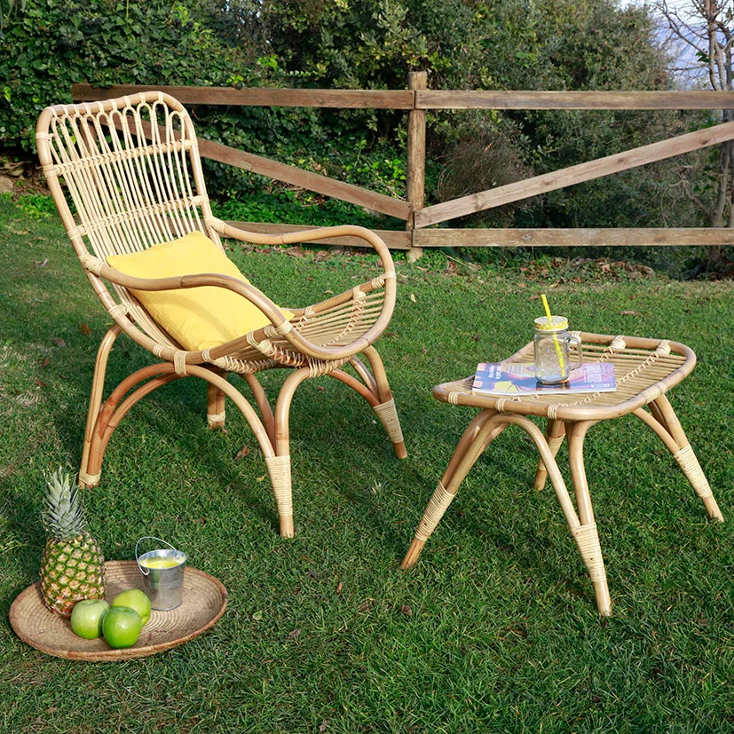 Sillon Haboo + Reposapies. Ratan Natural — foto 2