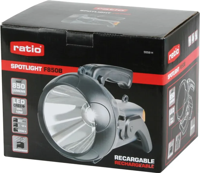 Proyector Led Recargable Ratio Spotlight F850B — foto 5