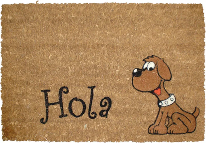Felpudo Coco Design 40x60 cm. Perro Hola
