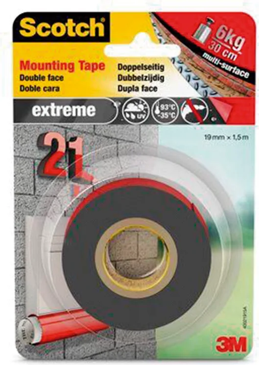 Cinta D/cara Extreme Mounting 19mmx1,5m