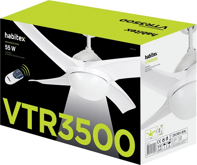 Ventilador Techo Habitex VTR-3500 con luz — foto 4