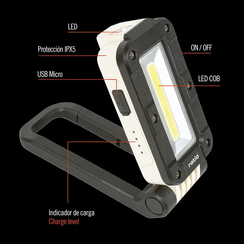 Linterna Recargable Ratio Worklight RB380 — foto 3