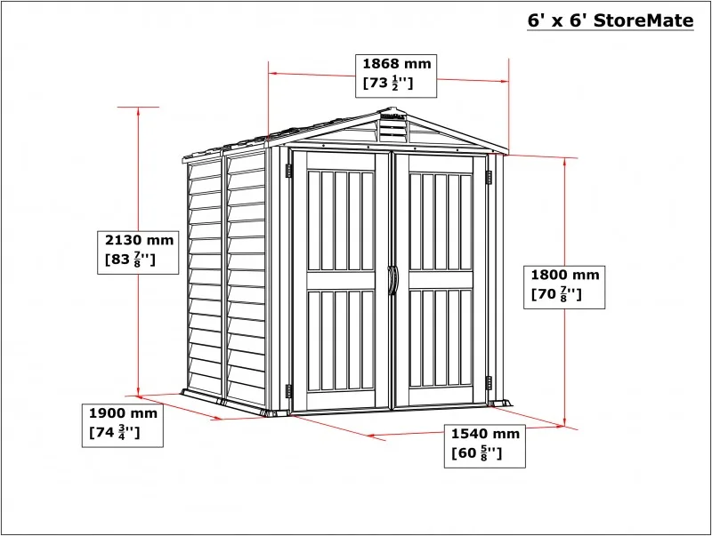 Caseta Jardin Duramax StoreMate Plus 6x6 — foto 5