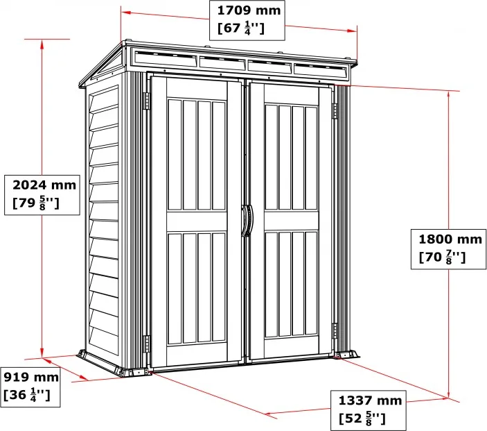 Caseta Jardin Duramax Modelo YardMate Pent Plus 5x3 — foto 6