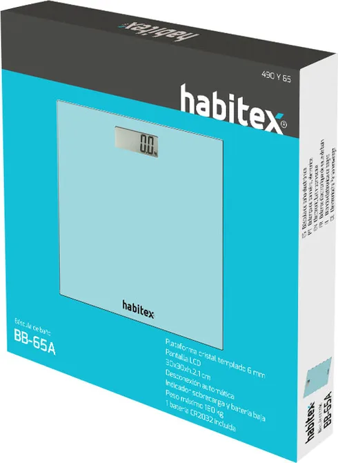 Bascula Baño BB-65A 180 kg Azul Habitex — foto 2