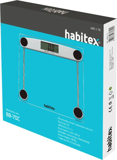 Bascula Baño Bb-70c 180 kg Habitex — foto 2