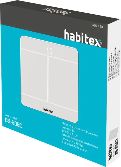 Bascula Baño Bb-60bd 18okg. Habitex — foto 2