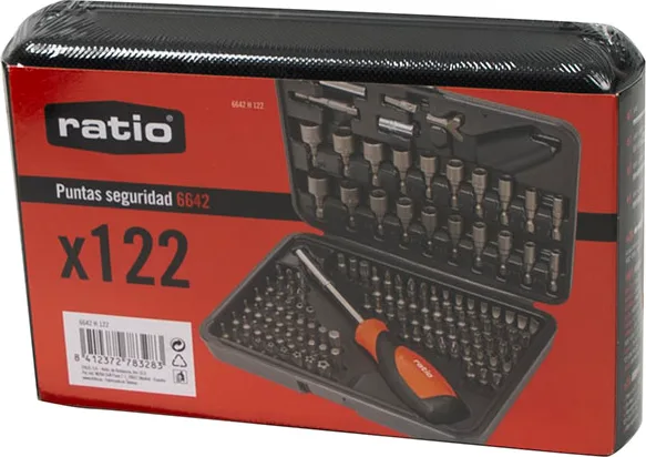 Destornillador con Juego Puntas Seguridad 122 Piezas Ratio — foto 2