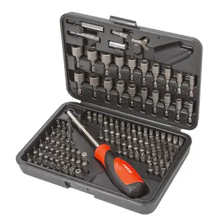 Destornillador con Juego Puntas Seguridad 122 Piezas Ratio