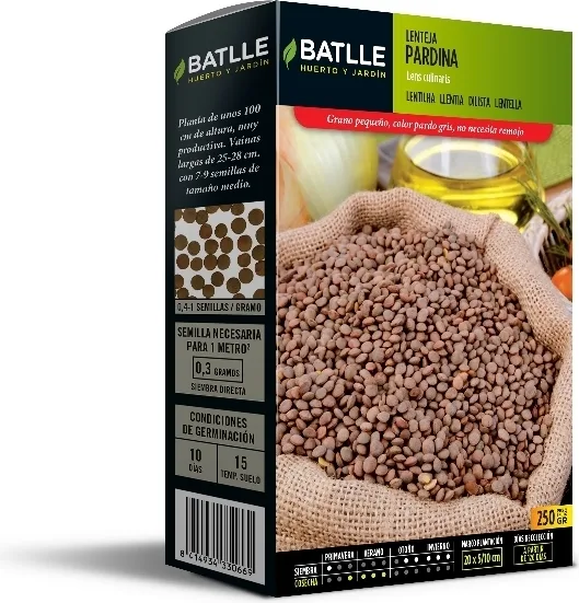 Semilla Lenteja Pardina 250 Gramos
