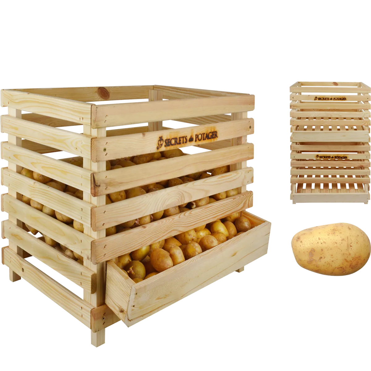 Caja Madera para Almacenaje de Patatas