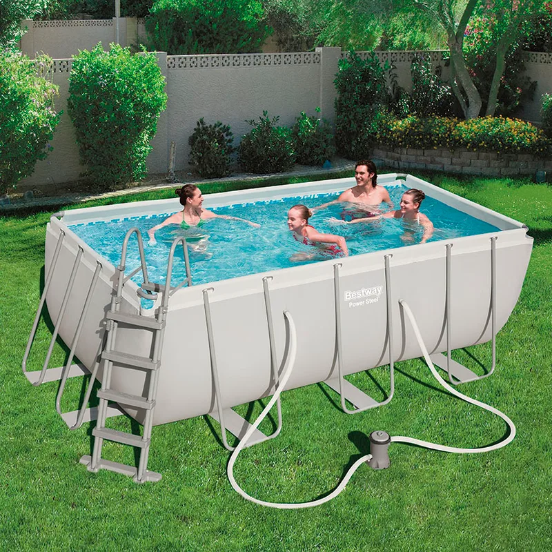 Piscina Desmontable Tubular Bestway Power Steel 488x244x122 cm Depuradora — foto 2