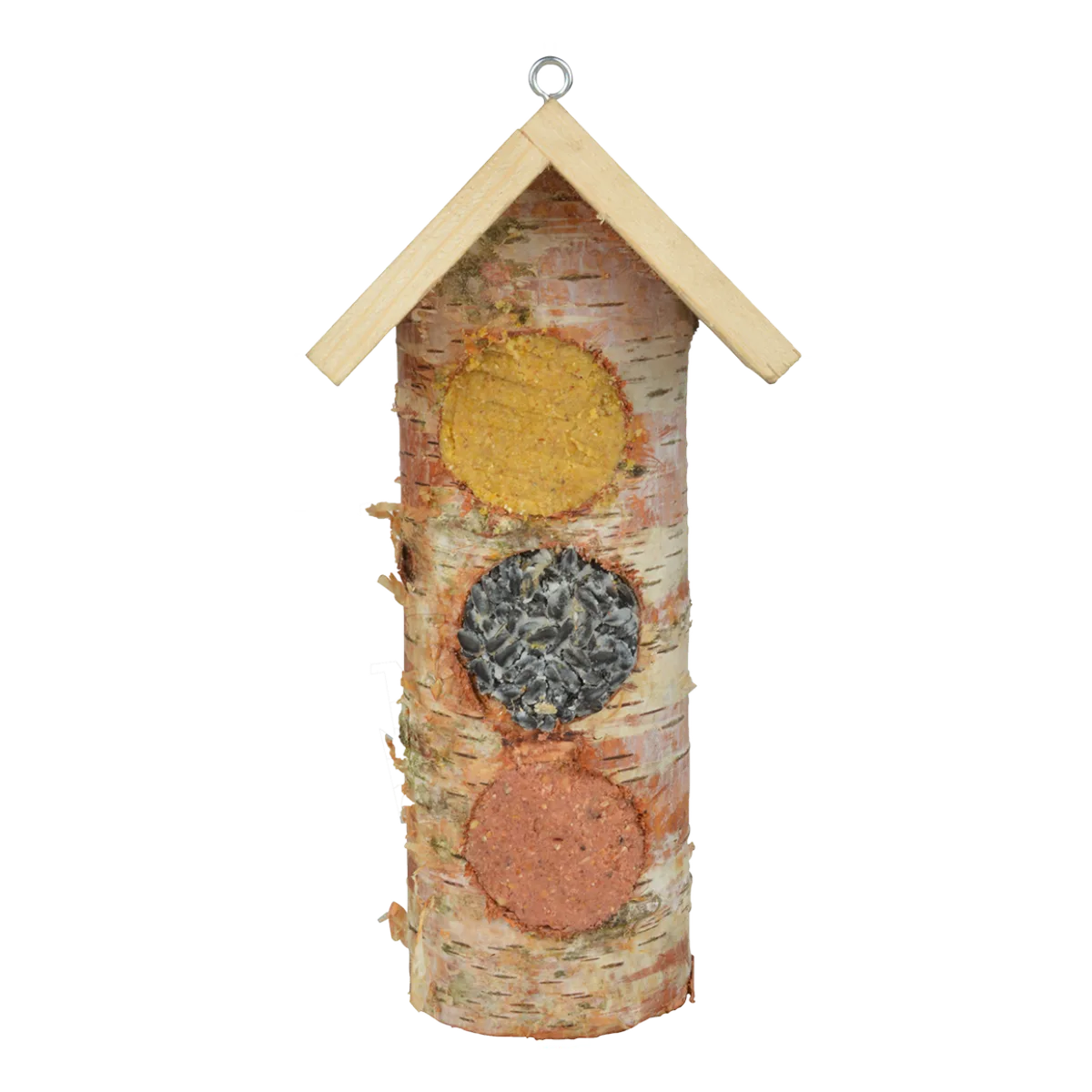 Casa de Troncos para Alimentación de Aves