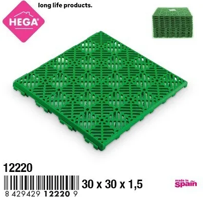 Baldosas Plastico Bahamas Verde Pack 12 Unidades 30x30 cm — foto 4