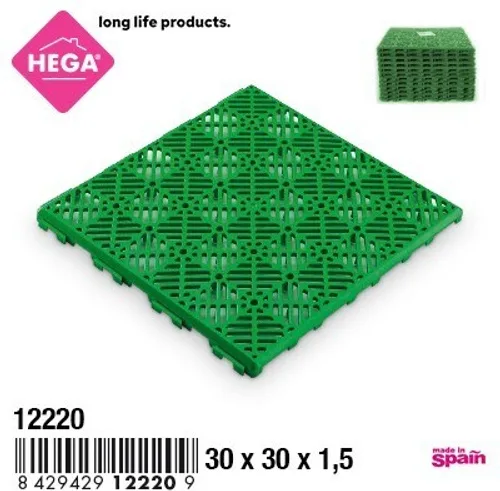 Baldosas Plastico Bahamas Verde Pack 12 Unidades 30x30 cm — foto 3
